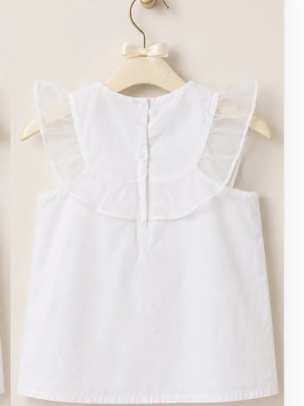 Janie and Jack Girl's Embroidered Organza Ruffle Top –  Girl Size 12 - NWT